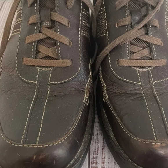 Clarks | Lace up OILY Leather Shoes Comfort SLOAN SIZE 11.5 CASUAL - Picture 7 of 11